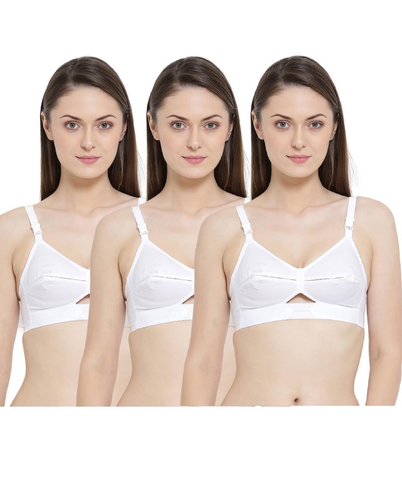 Rupa Softline Women's Full Cup Bra (Chanderkiran_white_34B) (Pack of 3) - Image 1