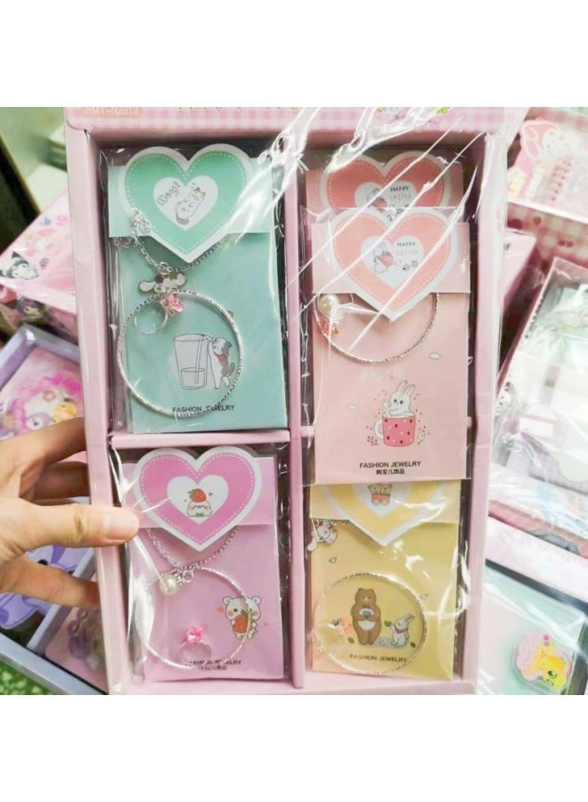 Sanrio Kulomi Melody Metal Pendant Bracelet Ins Girlfriend Couple Bell Bracelet Bracelet Batch-Color:Cartoon Bracelet Ring (please Place Your Order In Multiples Of 24 In A Box And Sell Them Together) - Image 1