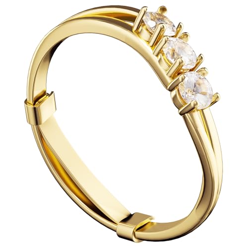 ELETIUO 9 Pack Filled Metal Ring Guard,Invisible Ring Size Adjuster Set for Loose Rings,Ring Guard,Ring Sizer,Fit for Men and Women Rings,Golden - Image 1