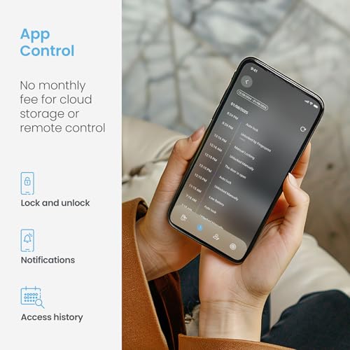 Lockly Secure Pro Smart Deadbolt, Wi-Fi Smart Lock, Keyless Entry with PIN Genie® Keypad, 3D Biometric Fingerprint, Auto Lock, Rekeyable-Venetion Bronze - Image 5
