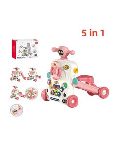 5-in-1 baby walker with interactive toys and seat - a multifunctional tool to teach walking