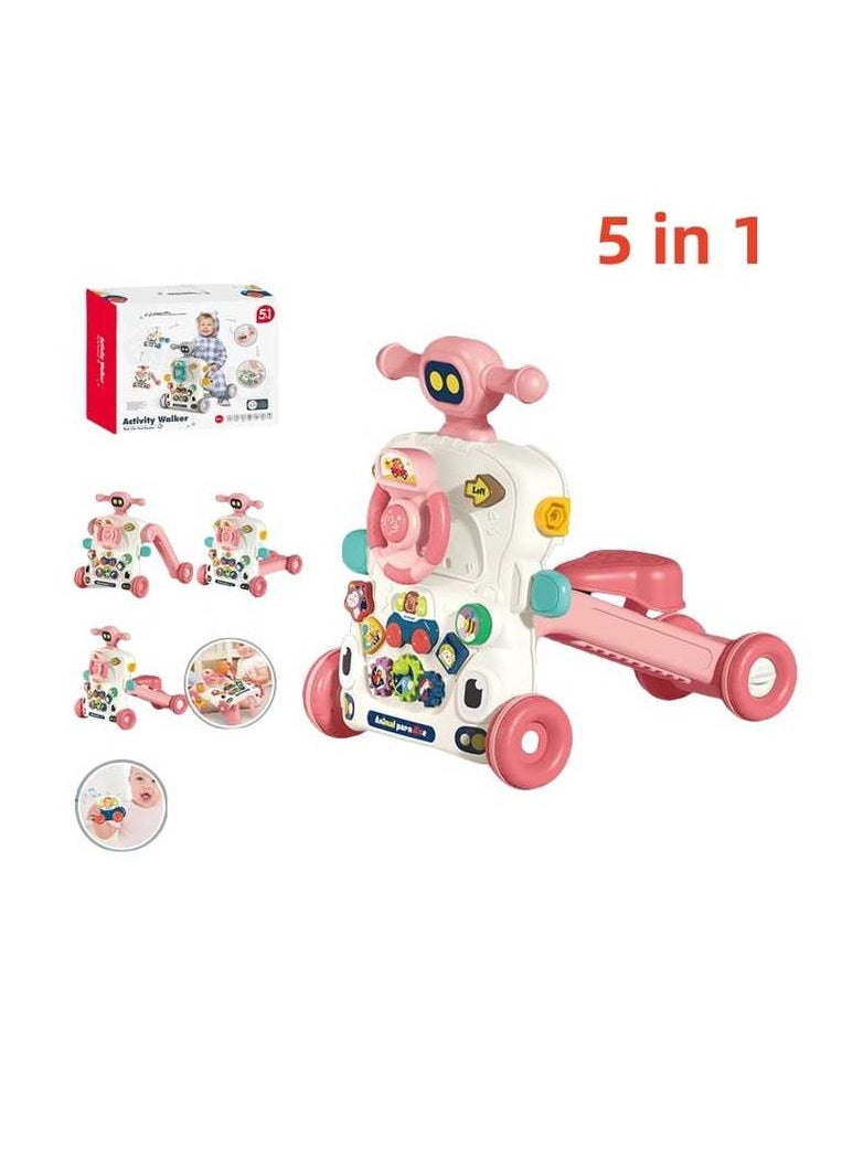 Generic - 5-in-1 baby walker with interactive toys and seat - a multifunctional tool to teach walking - Image 1