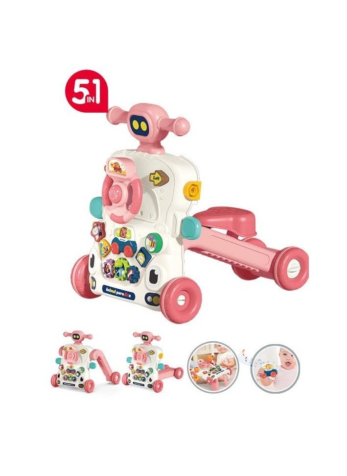 Generic - 5-in-1 baby walker with interactive toys and seat - a multifunctional tool to teach walking - Image 1