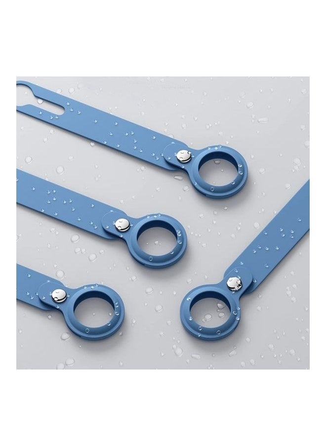 NIBEMINENT - Protective Silicone Loop Case Cover For Apple Airtag Blue - Image 1