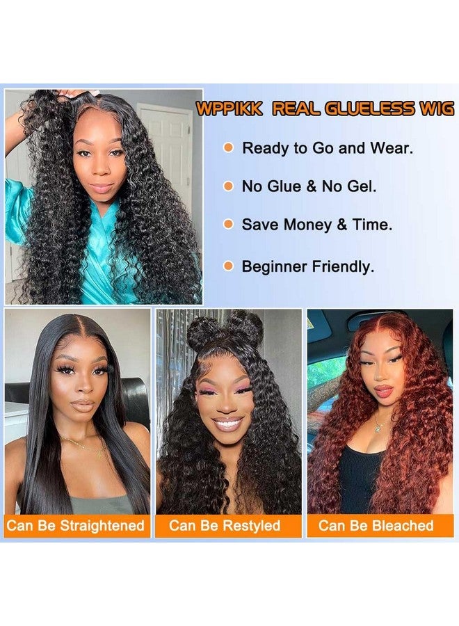 WPPIKK Wear And Go Glueless Wigs Human Hair Pre Plucked Pre Cut Deep Wave Lace Front Wigs Human Hair 4X4 Lace Closure Wigs Human Hair Wigs For Black Women Glueless (20 Inch) - Image 3