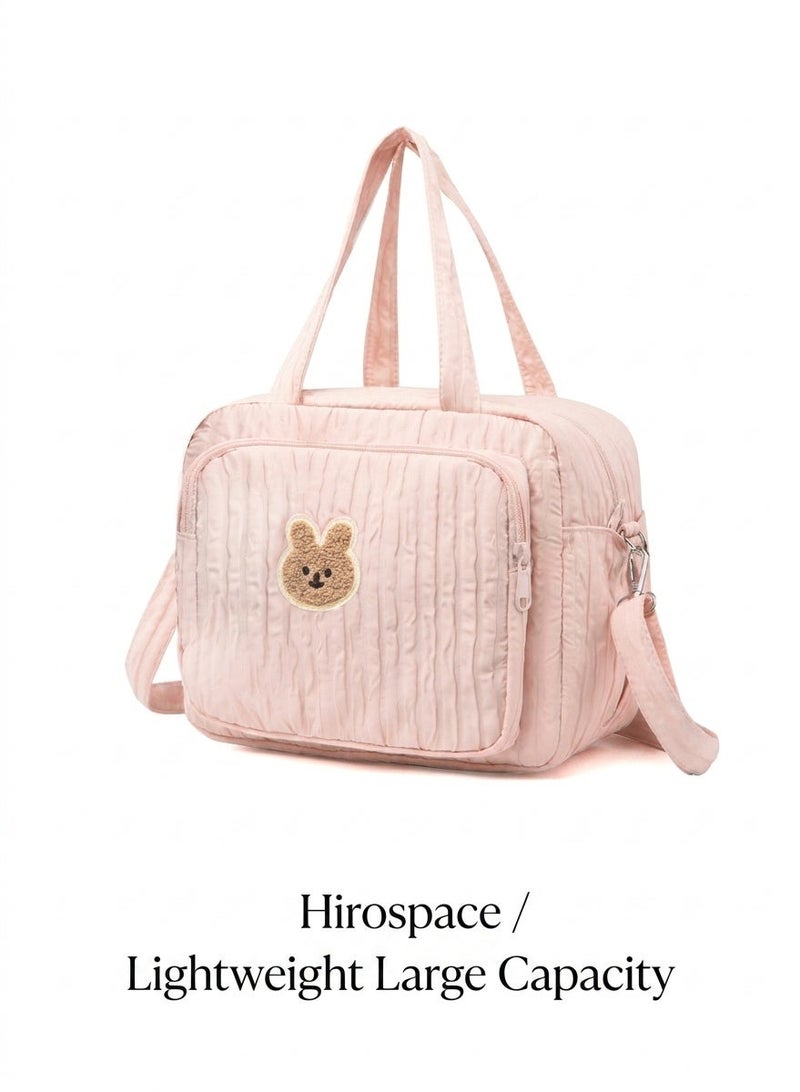 Hirospace Multifunction Diaper Bag Tote for Moms, Travel Baby Bag for Girls and Boys, Large Maternity Storage Tote (Pink) - Image 2