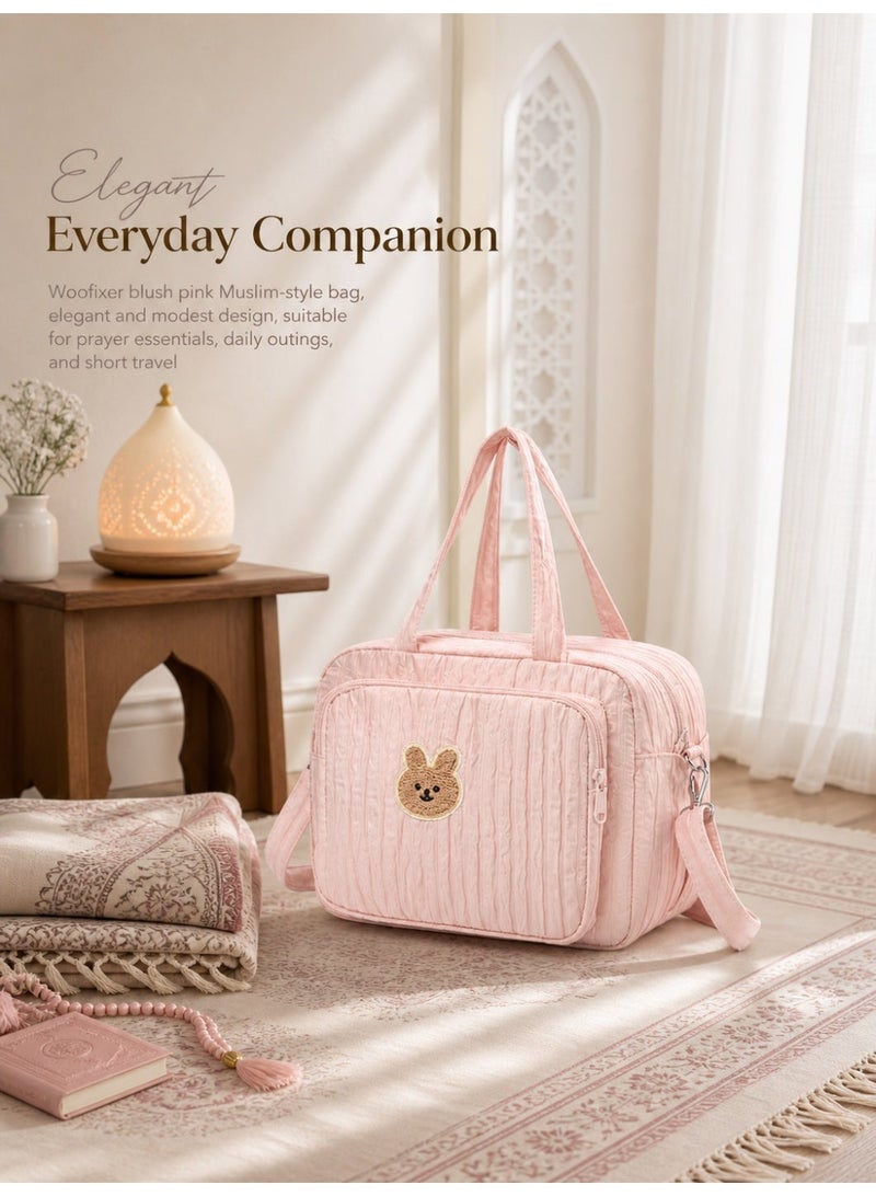 Hirospace Multifunction Diaper Bag Tote for Moms, Travel Baby Bag for Girls and Boys, Large Maternity Storage Tote (Pink) - Image 4