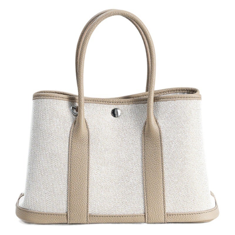 Hot Selling Women''s Bag Crossbody Bag Women''s Commuter Tote Bag high quality Large Capacity Top Layer Cowhide with Canvas Garden Bag - Image 2