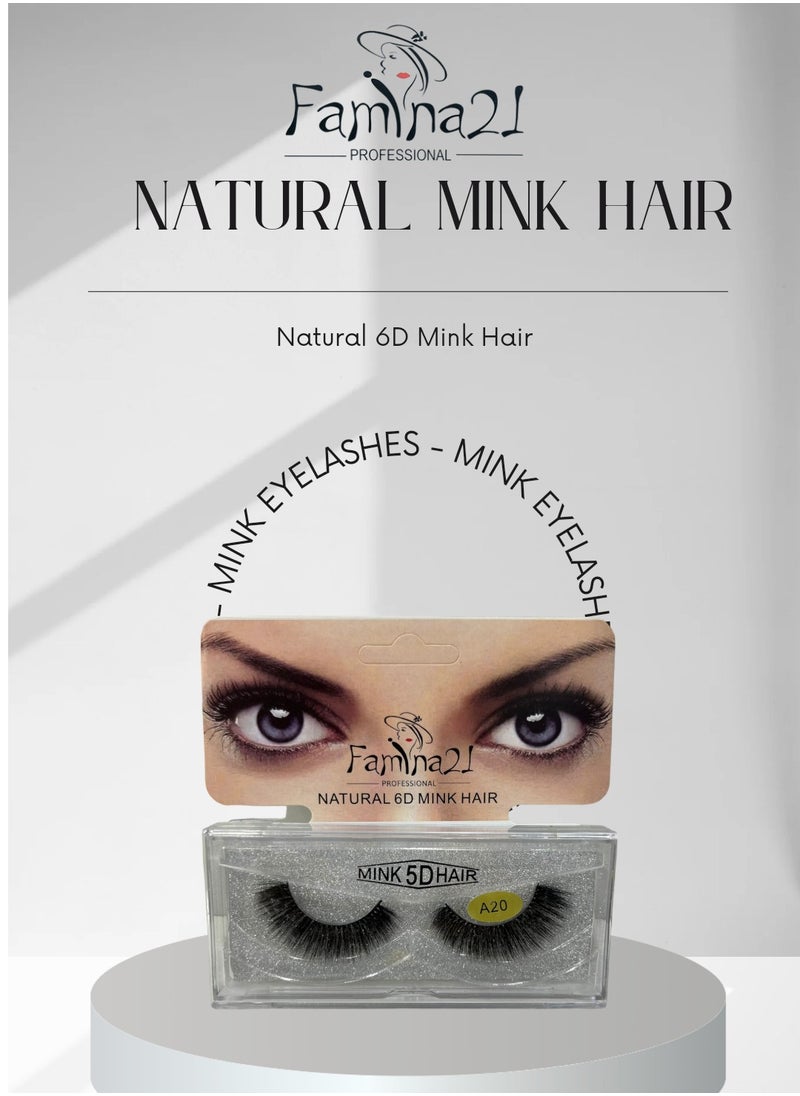 FAMINA21 Famina21 Natural 6D/5D Mink Hair Eyelashes - Set of 30 Models (A21)  - Image 2