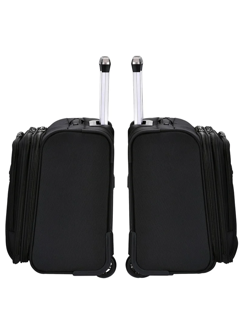 eminent Pilot Case Trolley 4 360 degree Spinner Wheel Water Repellent Rolling Suitcase for Unisex V421 Black