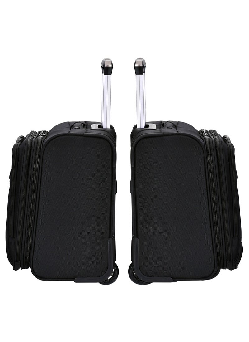 eminent - Pilot Case Trolley 4 360 degree Spinner Wheel Water Repellent Rolling Suitcase for Unisex V421 Black - Image 1