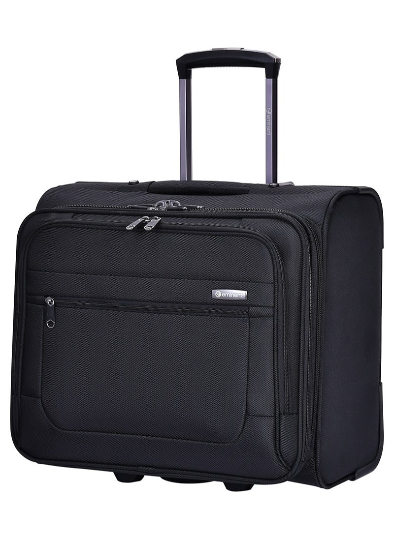 eminent - Pilot Case Trolley 4 360 degree Spinner Wheel Water Repellent Rolling Suitcase for Unisex V421 Black - Image 1