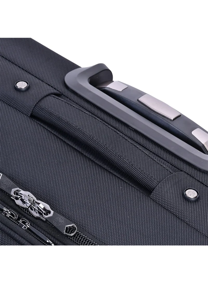 eminent Pilot Case Trolley 4 360 degree Spinner Wheel Water Repellent Rolling Suitcase for Unisex V421 Black