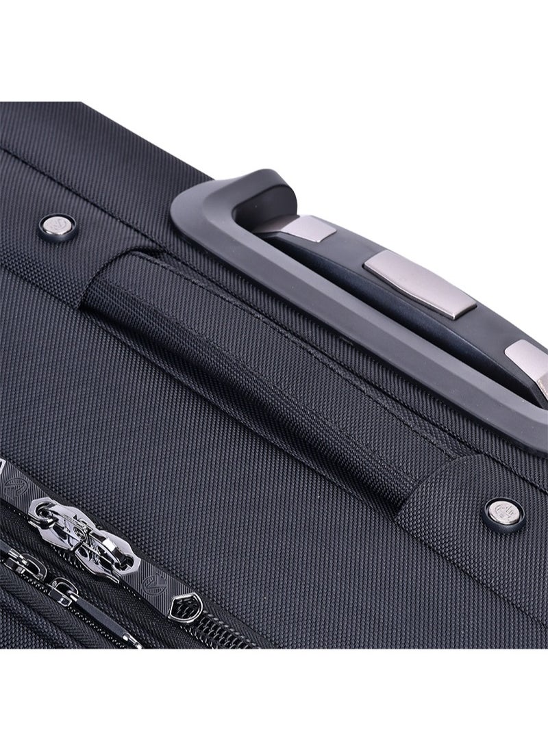 eminent - Pilot Case Trolley 4 360 degree Spinner Wheel Water Repellent Rolling Suitcase for Unisex V421 Black - Image 1