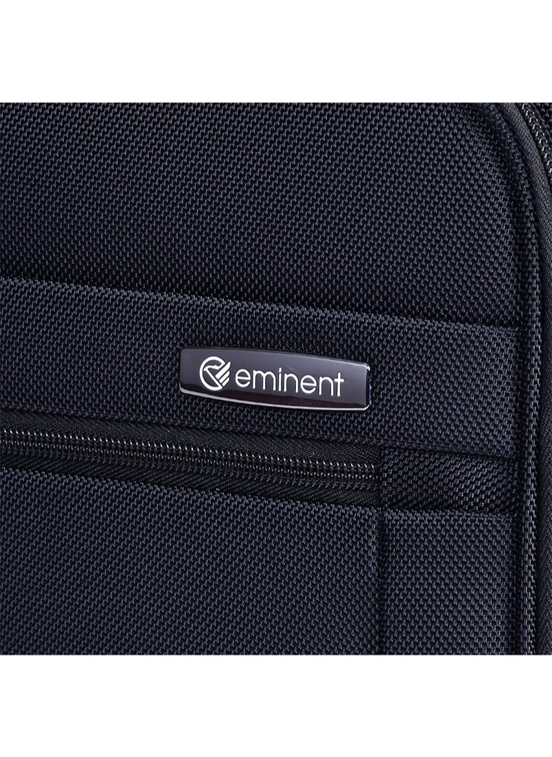 eminent - Pilot Case Trolley 4 360 degree Spinner Wheel Water Repellent Rolling Suitcase for Unisex V421 Black - Image 1