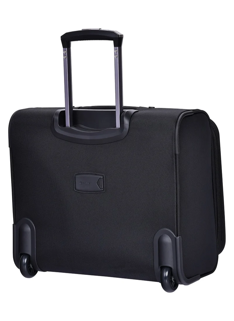 eminent Pilot Case Trolley 4 360 degree Spinner Wheel Water Repellent Rolling Suitcase for Unisex V421 Black