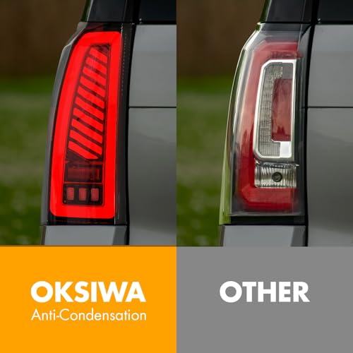 OKSIWA Sequential LED Tail Light for GMC Yukon/Yukon XL 2015-2020, Tail Lamp with Starting Animated, Dynamic Turn Signal, Unique Shape Design Rear Lights, Brake, Reverse Lights,Clear Lens - Image 3