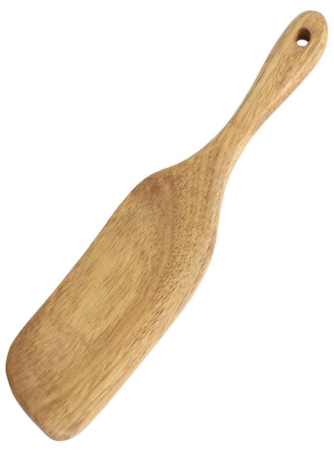DOERDO DD DOERDO Wooden Spurtle 26CM Long Handle Flat Frying Spatula for Kitchen Stirring, Mixing, Serving, 10.2x2.4inch - Image 1