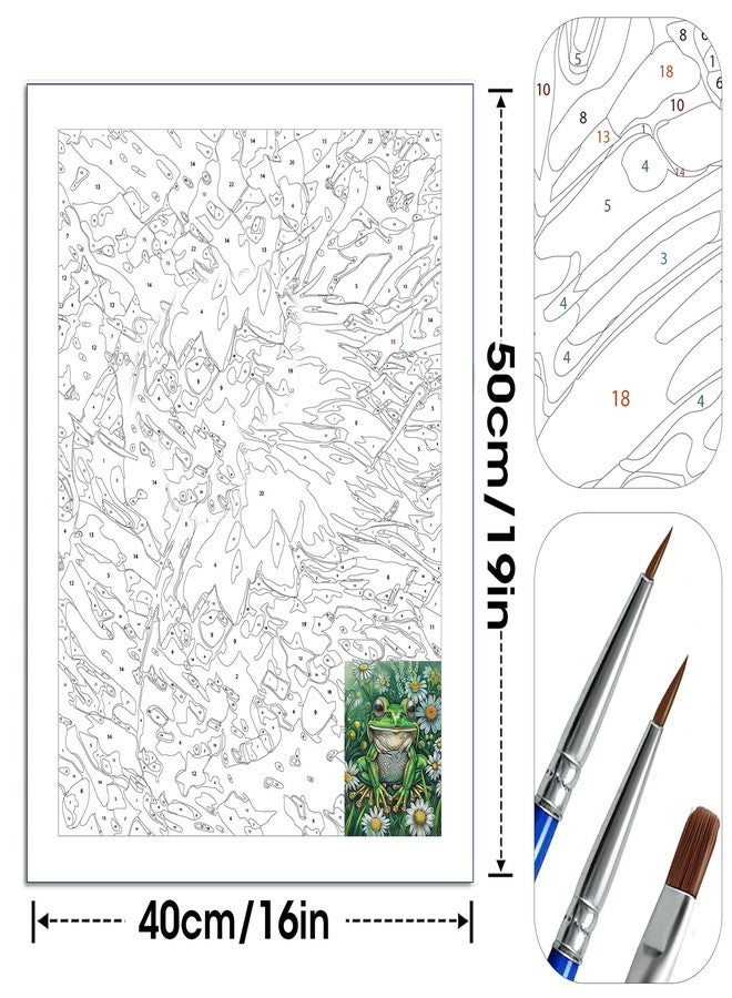 Bimkole Paint by Numbers Kit for Adults Beginner Fox, DIY Oil Painting Kit on Canvas with Paintbrushes and Acrylic Pigment, for Paint by Numbers for Beginner, for Home Wall Decor (16x20Inch) wB962 - Image 5
