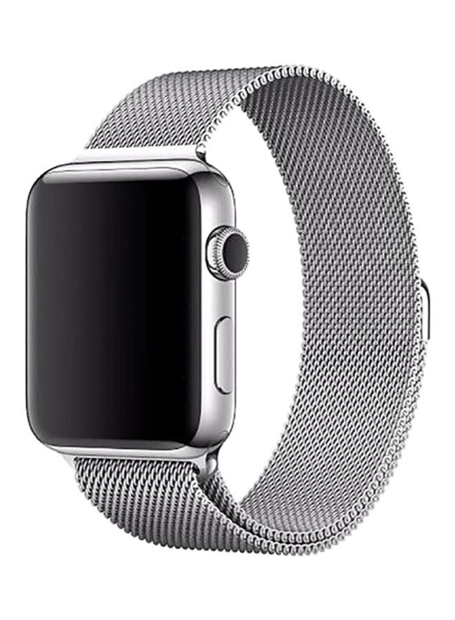 vesus Stainless Steel Milanese Wrist Band For Apple Watch 38 mm Silver