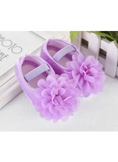 Generic Baby Toddler Shoes Spring, Summer and Autumn Baby Girls Dont Fall Off Shoes 0-1 Year Old Girls Shoes Princess Shoes All-Match Soft Sole XSX020Big Flower-purple Big Flower-purple 