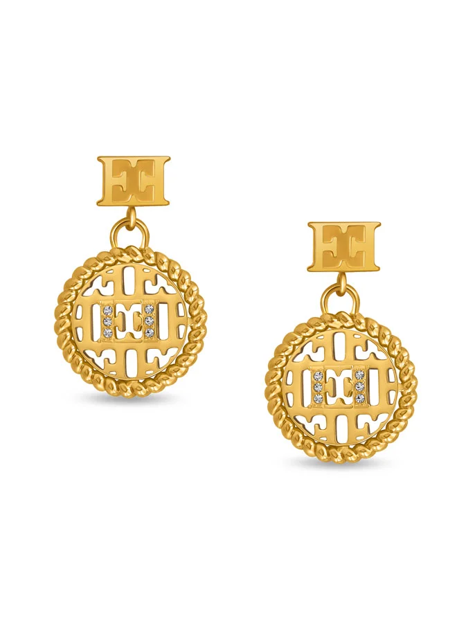 Escada Linda Gold Plated 316L Stainless Steel Stud Earrings for Women