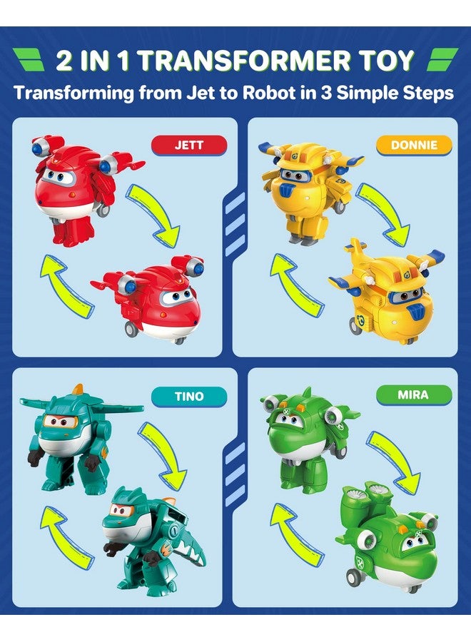 Super Wings 15-Pack Transforming Toys 2 inch Airplane Robot Mini Action Figures with Real Mobile Wheels for Kids 3 4 5 6 7 8+ Birthday Party Supplies for Preschool Boys and Girls - Image 3