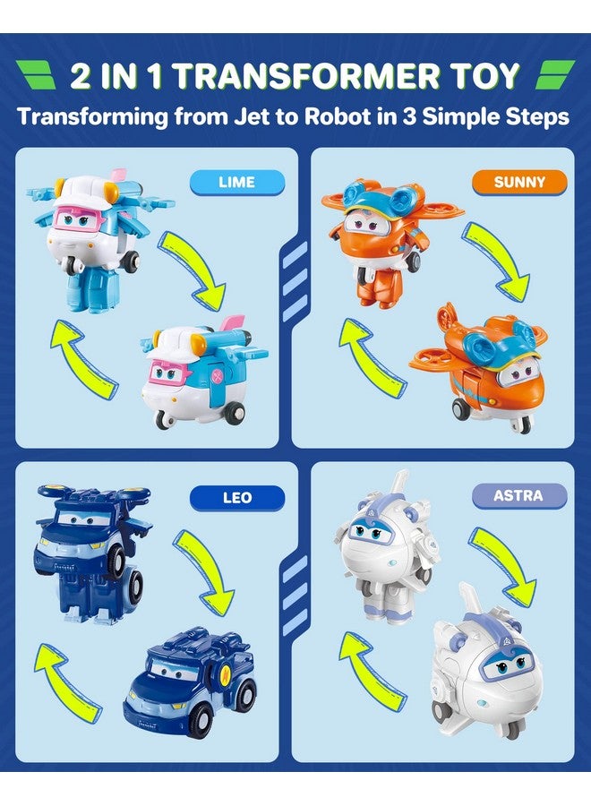 Super Wings 15-Pack Transforming Toys 2 inch Airplane Robot Mini Action Figures with Real Mobile Wheels for Kids 3 4 5 6 7 8+ Birthday Party Supplies for Preschool Boys and Girls - Image 5