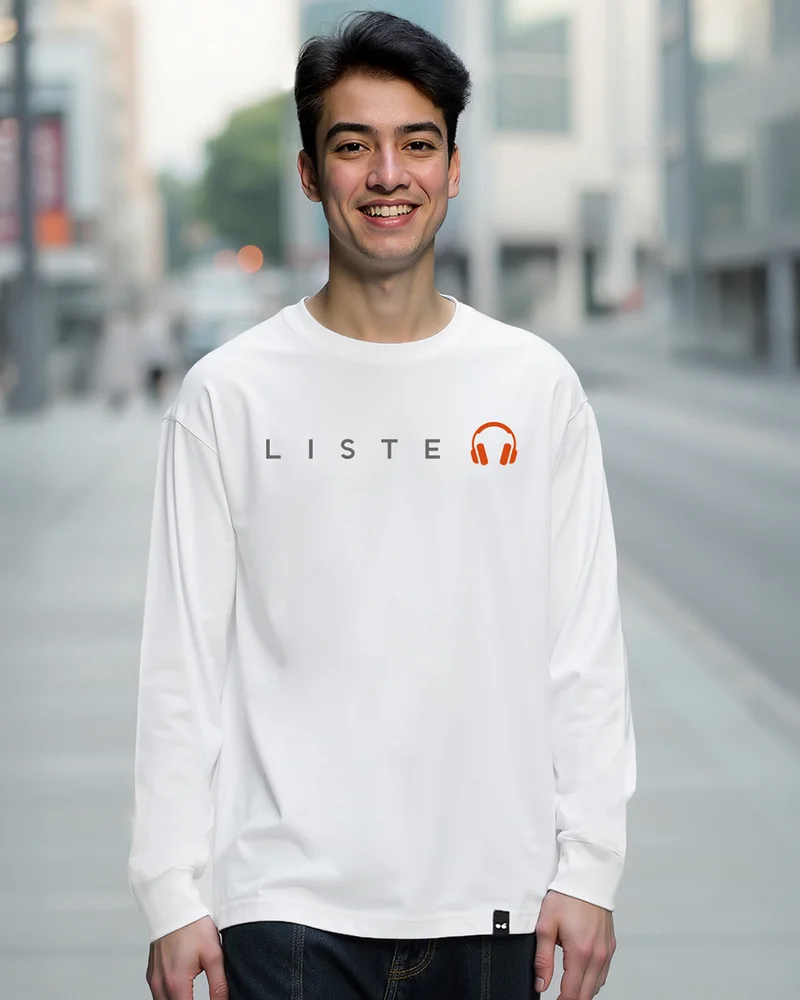 بيواكوف تيشيرت رجالي أبيض بطبعة   مقاس كبير