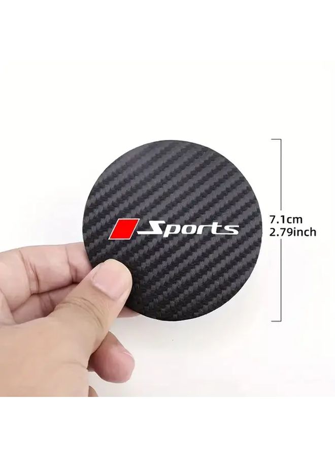 2Pcs Universal Carbon Fiber Car Cup Holder Non Slip Heat Resistant Drink Mat - Image 2