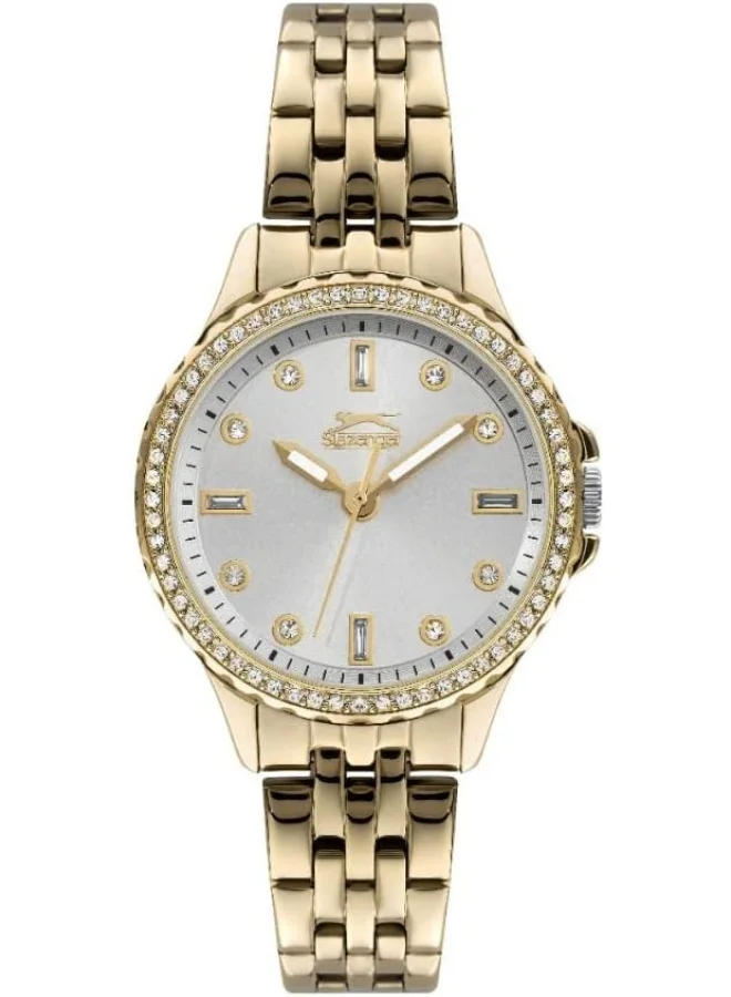سلازنجر Women's Quartz Movement Watch, Analog Display and Metal Strap - SL.9.6536.3.02, Gold