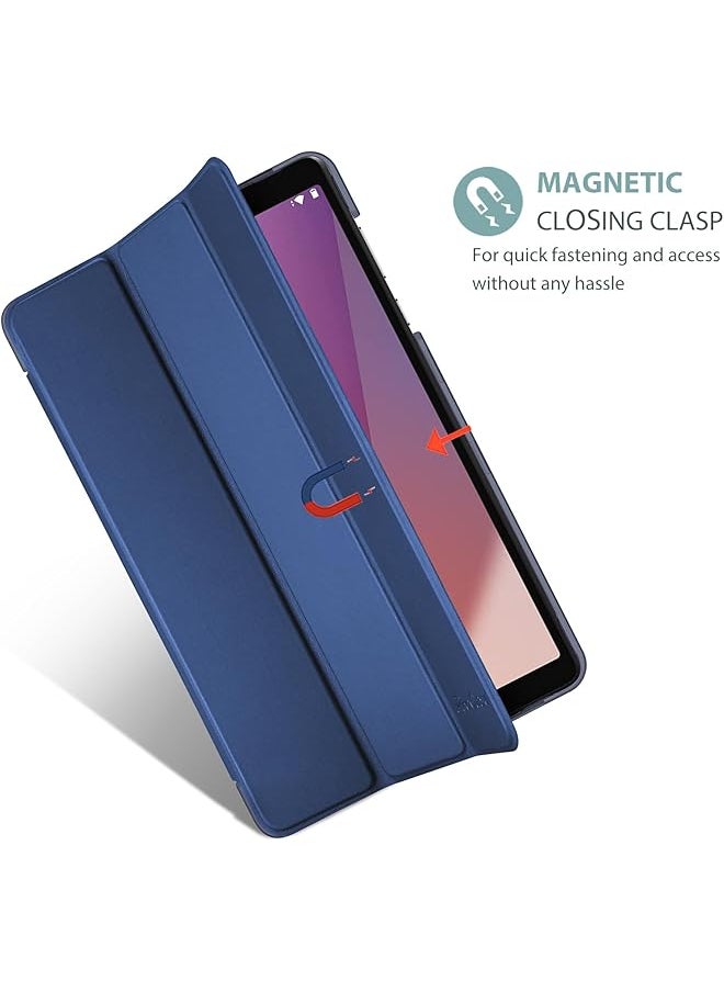 Procases - For Lenovo Tab M8 4Th Gen Case 8 Inch 2023 Tb-300Fu Tb-300Xu Slim Stand Hard Back Shell Protective Smart Cover Case For Lenovo Tab M8 8 Inch 2023 Release -Navy - Image 1