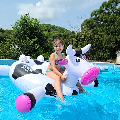 SWIMLINE ORIGINAL 90268 Giant Inflatable LOL Cow Pool Float | Fun Ride-On Raft with Stable Legs & Wings |Lounge Floatie Ideal for Summer Gatherings - Image 2