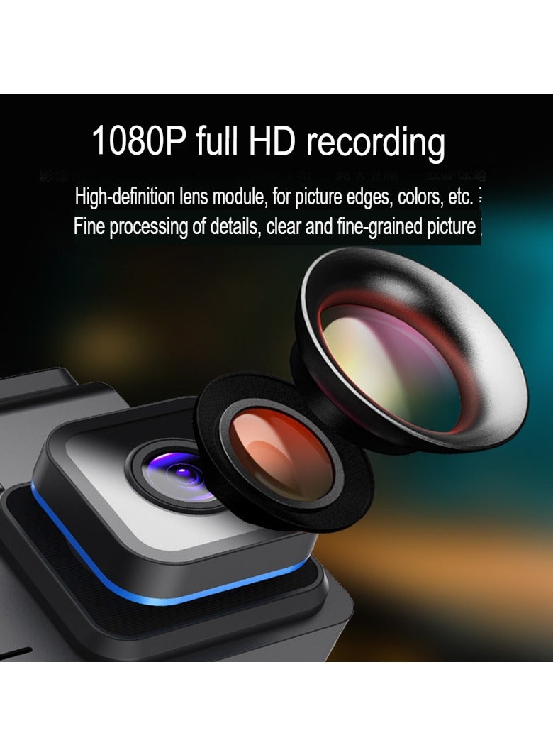 AROAQ Dash Cam With Wifi, 1080p Driving Recorder Wide Angle Lens 24 Hours Parking Surveillance, Waterproof Driving Recorder Cam For Car, 3-inch Single Recording 1080p + Wifi Mobile Phone Interconnection - Image 3