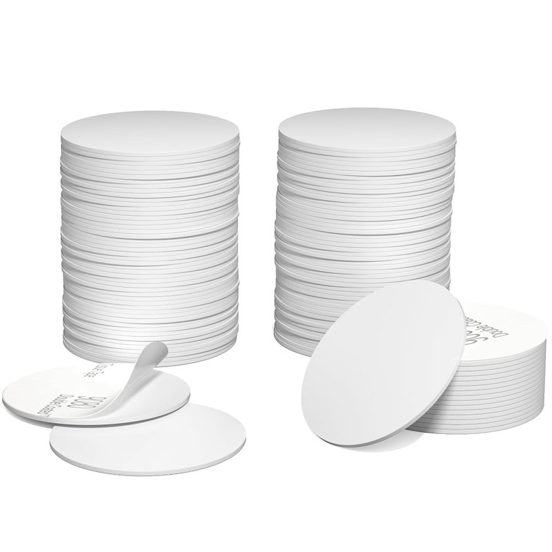 BABIQT 50 Pieces NFC Tags NTAG215 NFC 215 Tags Blank NFC Coins White NFC Stickers Cards with Adhesive Back, Compatible with TagMo and NFC Enabled Devices - Image 1