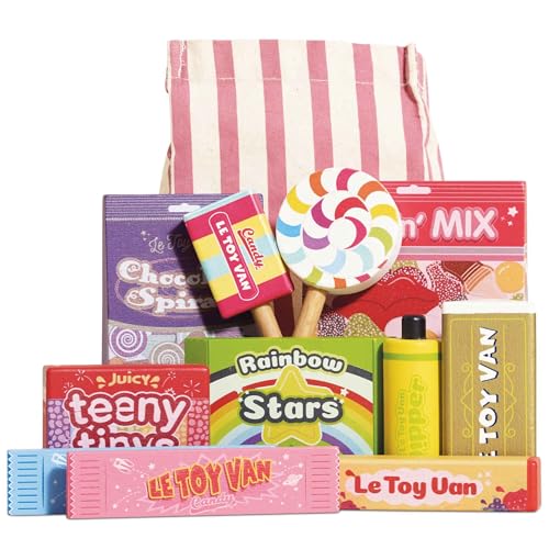 Le Toy Van  Pretend Play Wooden Candy Play Food Set  Kids Role Play Wooden Food Toy  Great As a Gift  Suitable for 2 Years  TV335 - Image 1