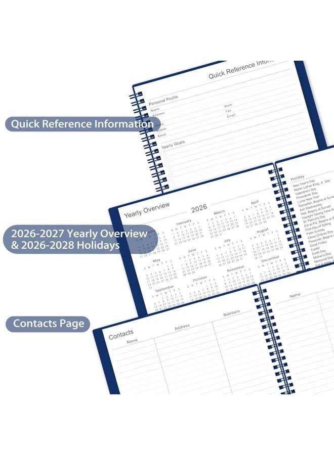 Indeme 2026 Planner, 2026 Planner Weekly and Monthly from Jan 2026 - Dec 2026, 9" x 11" Planner 2026, 2026 Calendar Planner with Monthly Tabs, Pocket, Twin-Wire Binding, Premium Paper, Holidays - Image 5