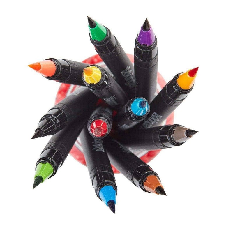 KINGART Pro Brush Pens, 12 Colors for Real Watercolor Painting with Flexible Nylon Brush Tips, Paint Markers for Coloring, Calligraphy and Drawing for Artists and Beginner Painters - Image 4