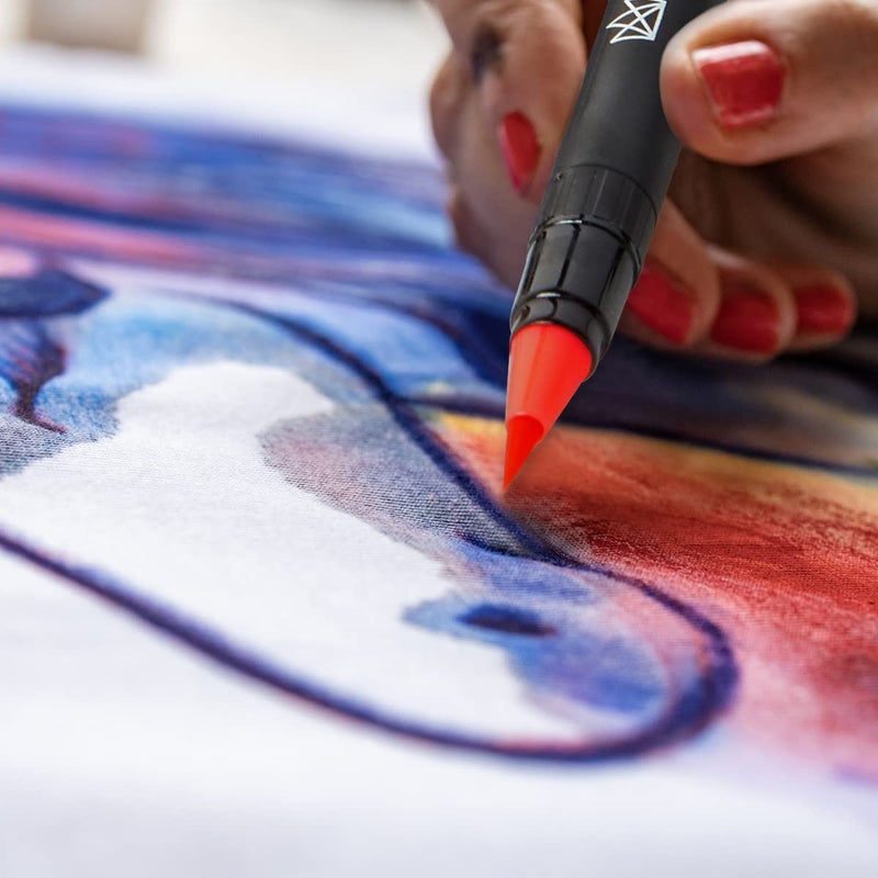 KINGART Pro Brush Pens, 12 Colors for Real Watercolor Painting with Flexible Nylon Brush Tips, Paint Markers for Coloring, Calligraphy and Drawing for Artists and Beginner Painters - Image 5