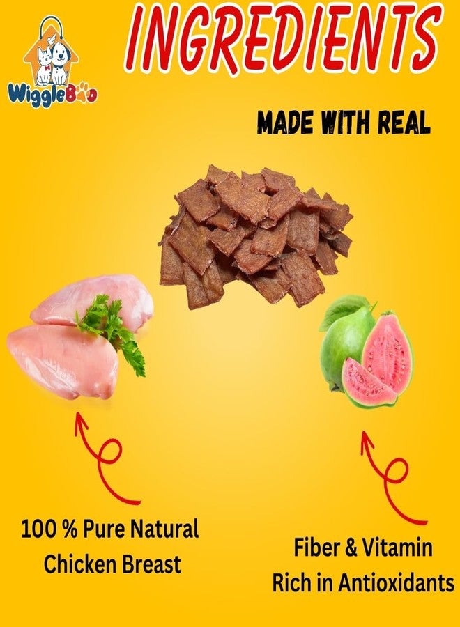 WiggleBoo Chicken & Guava Cat Treat | Protein Rich | Fiber Rich | Crunchy Healthy Snacks | 100% Natural | 45g, All Life Stages, Chips - Image 3