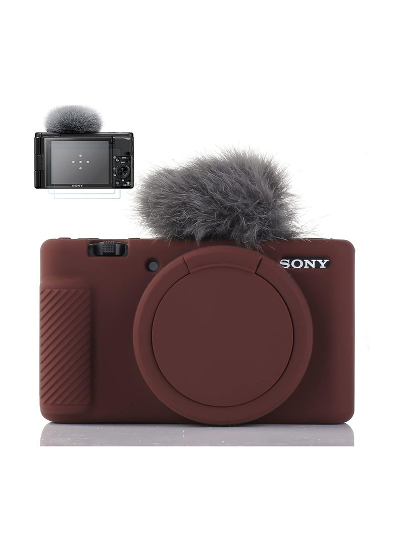 Camera Case for Sony ZV-1, ZV1 Camera Case Digital Camera Scratch Resistant Slim Soft Camera Case with 2 Pieces Screen Protector for Sony ZV-1 - Image 1