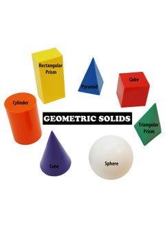 Skoolzy Jumbo Geometric 7 Piece Set Montessori Learning Toys_And_Game Math Manipulatives Geometry Set Geo Glocks For Kids Ages 3+ Elementary Homeschool Supplies Tote And Ebook  - Image 5