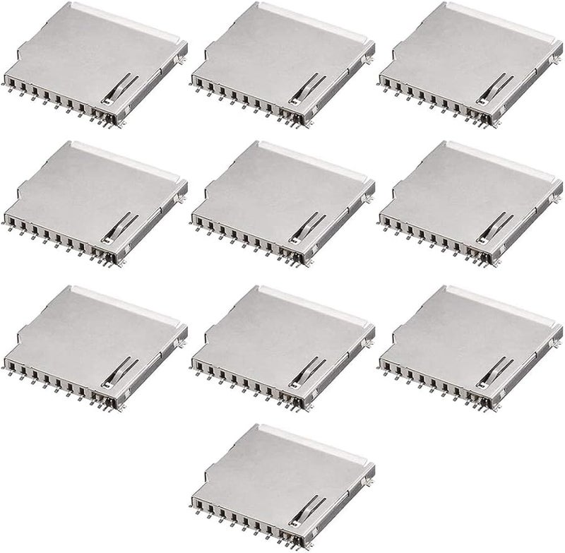 SD Memory Card Socket 11 Pin Long Body PCB Mount Connector 10 Pieces - Image 2