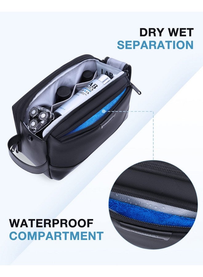 BAGSMART BAGSMART Toiletry Bag for Men, Large Travel Toiletry Organizer, Dopp Kit Water-resistant Shaving Bag for Toiletries Accessories - Black - Image 2