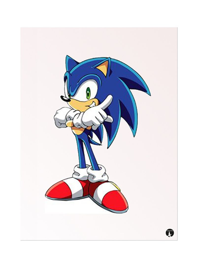 RKN Video Game Sonic Metal Plate Poster Multicolour 15x20centimeter