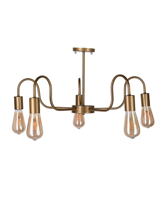 El Rawda Lighting Berry Ceiling Lamp | modern decorative LED E27 pendant light ceiling lamp hanging | suitable for any room | Color: Gold | Size: 40x75 cm - Image 1