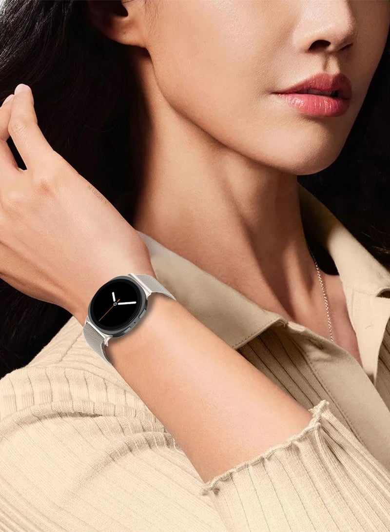 Milanese Metal Band for Samsung Galaxy Watch 8 Band 40mm 44mm/8 Classic 46mm, Mesh Magnetic Stainless Steel Loop Strap - Champagne - Image 5