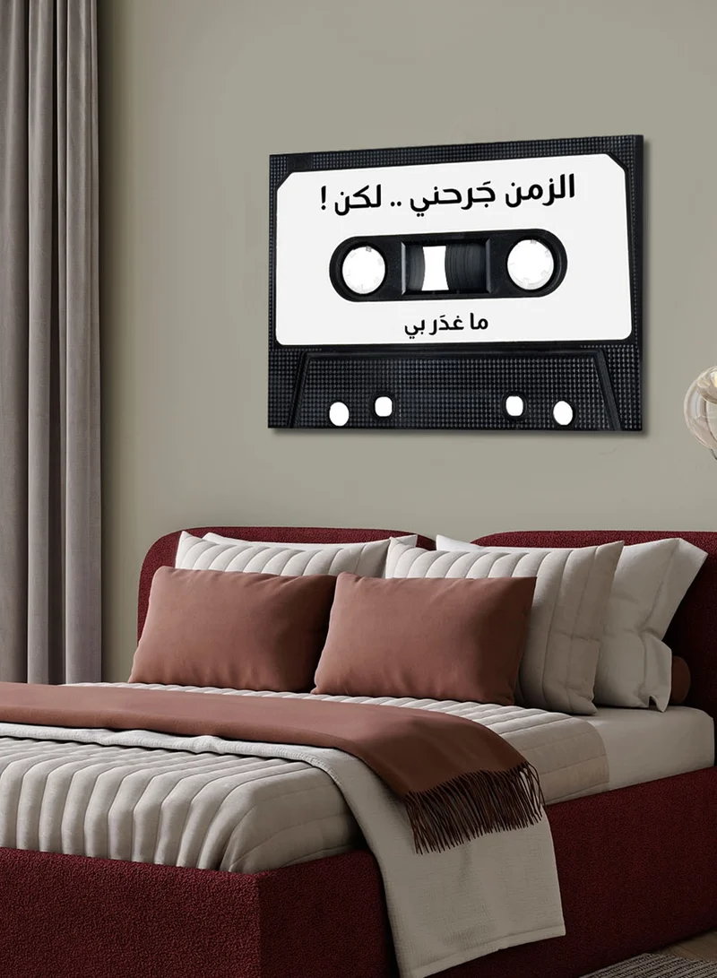LOWHA Canvas Wall Art Stretched Over Wooden Frame with Cassette Tape Classic Design
