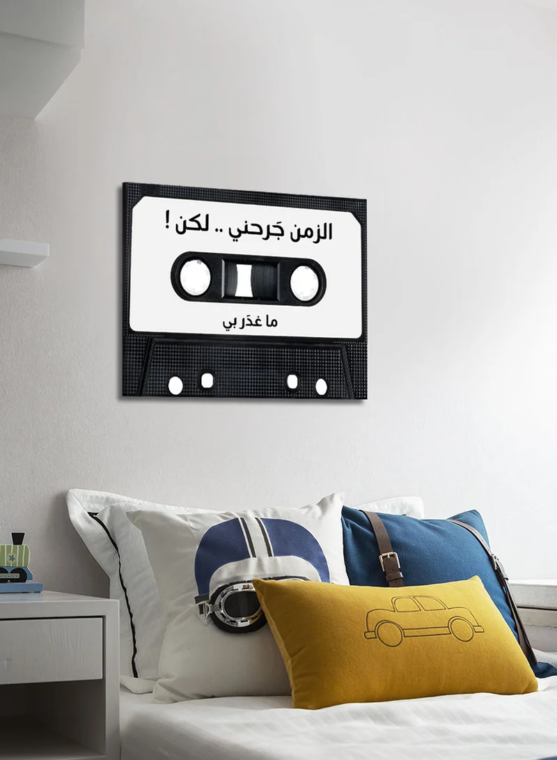 LOWHA Canvas Wall Art Stretched Over Wooden Frame with Cassette Tape Classic Design