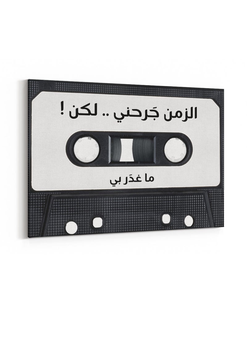 لوحة كانفاس على إطار خشبي بتصميم شريط كاسيت كلاسيكي - Image 4
